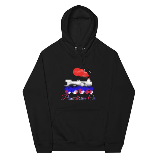 Poundtown Company USA Smoke Train Unisex eco raglan hoodie