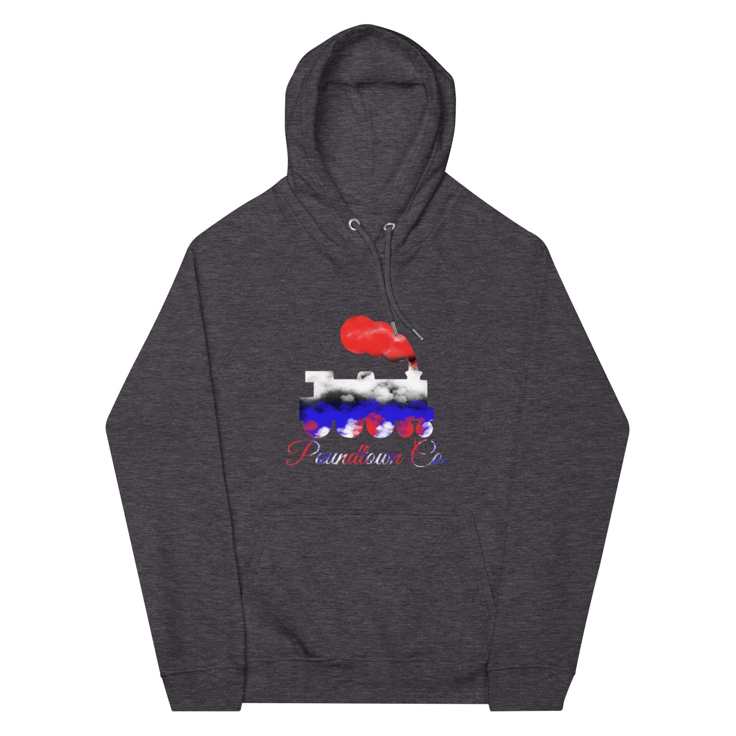 Poundtown Company USA Smoke Train Unisex eco raglan hoodie